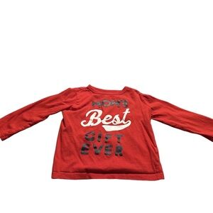 Oshkosh Bgosh Red Long Sleeve Shirt with Graphic Print Size 3T